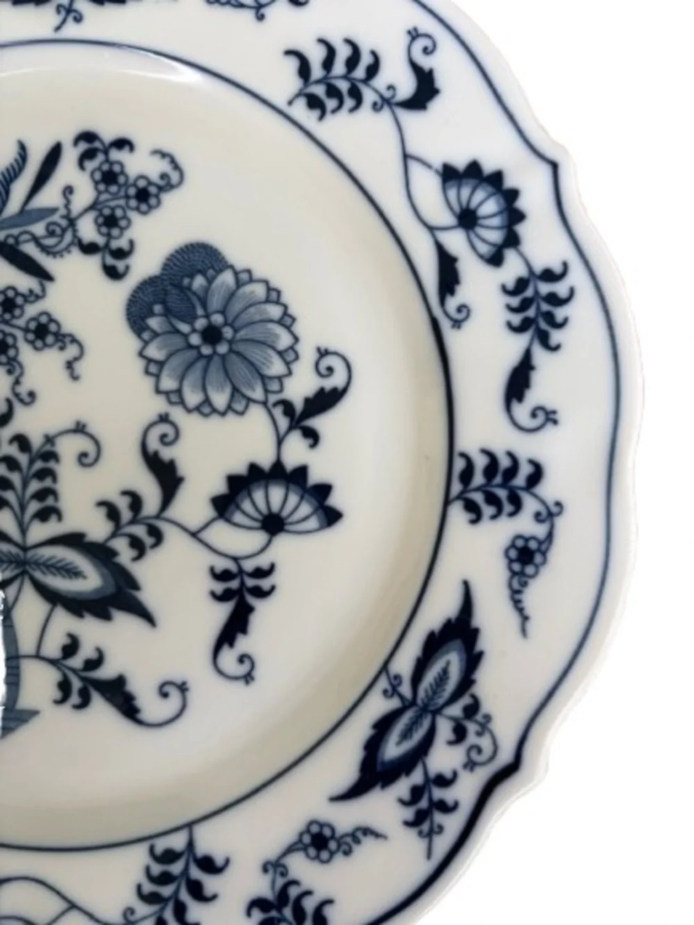 Blue Danube China Salad Plate 8.75” w/ Ribbon Banner Backstamp Farmhouse